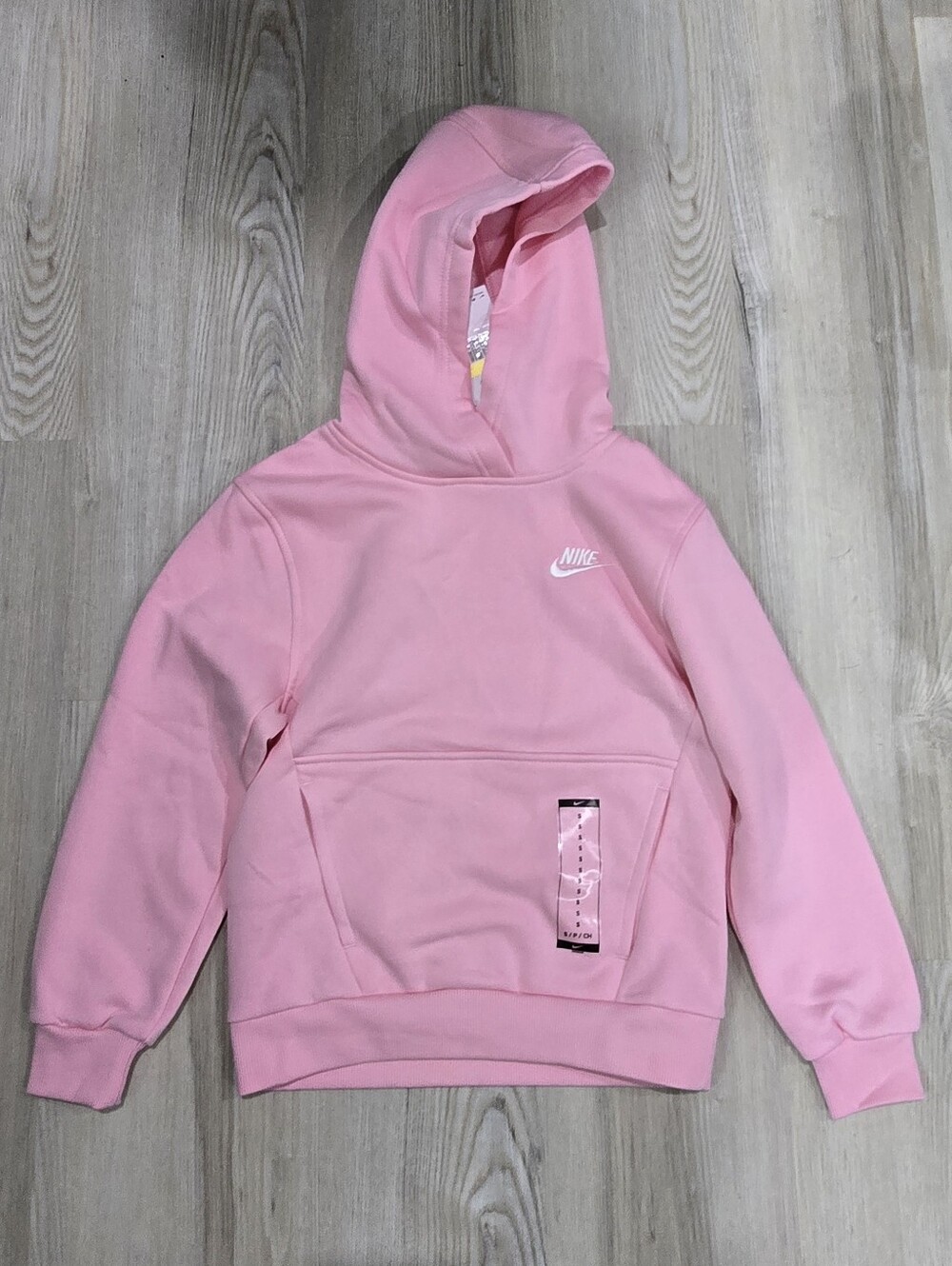 Nike NWT Youth Pink Pullover Hoodie with Front Pocket Size S